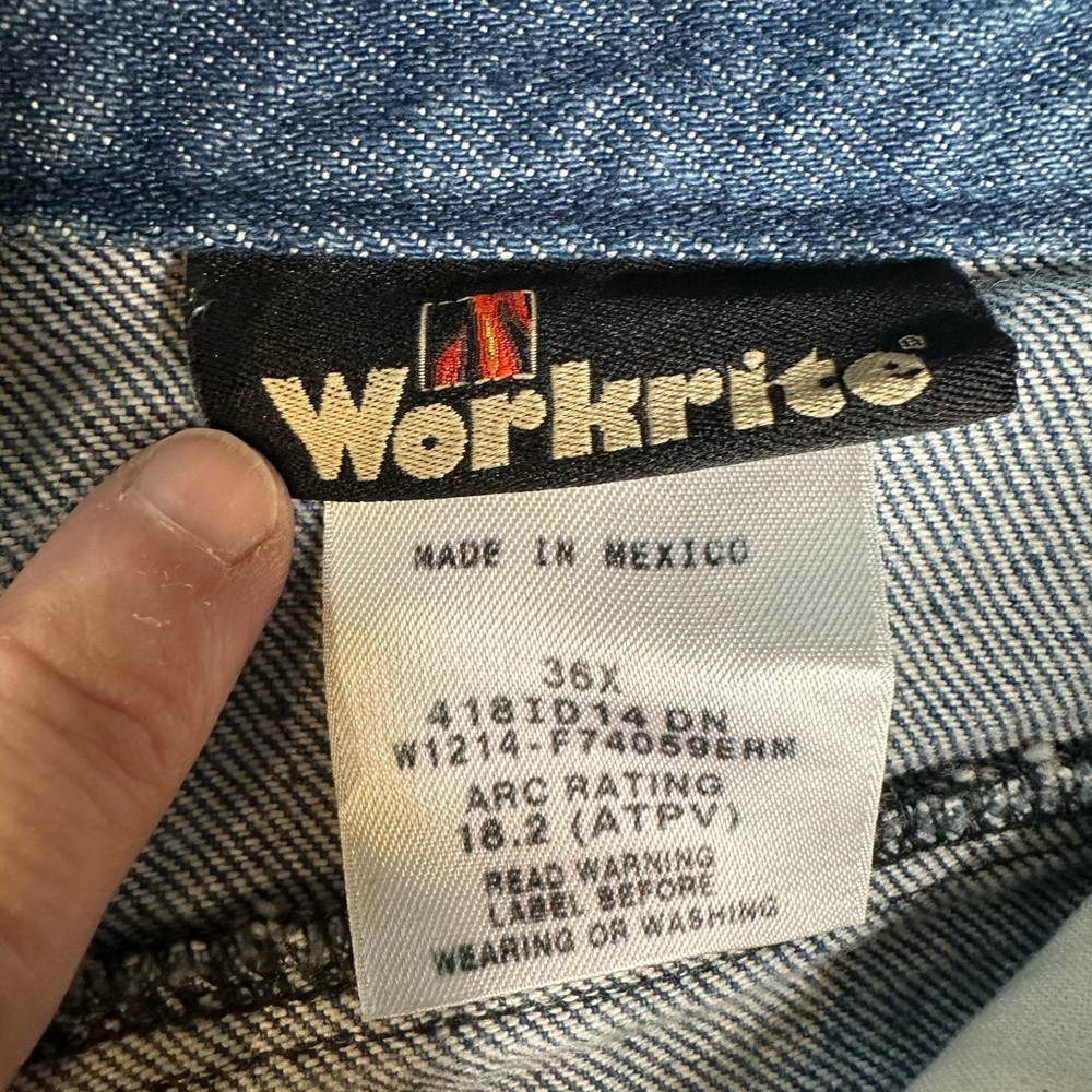 Workrite Denim Flame Resistant Construction Work … - image 4